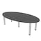 Skutchi Designs 45.25 in W, 84 in L, 29 in H, Engineered Wood Top, Grey HAR-OVL-46X84-PT-AN - alternate 1